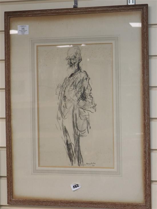 § Feliks Topolski (1907-1989) Portrait of George Bernard Shaw 15.5 x 10in.